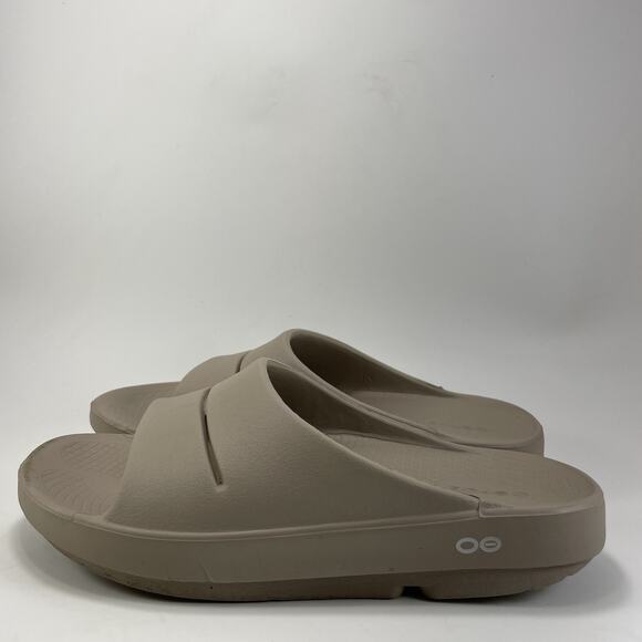 Oofos Ooahh Slide Sandals Womens Size 9 Brown Tan Comfort Recovery Relax Shoes - Picture 3 of 9